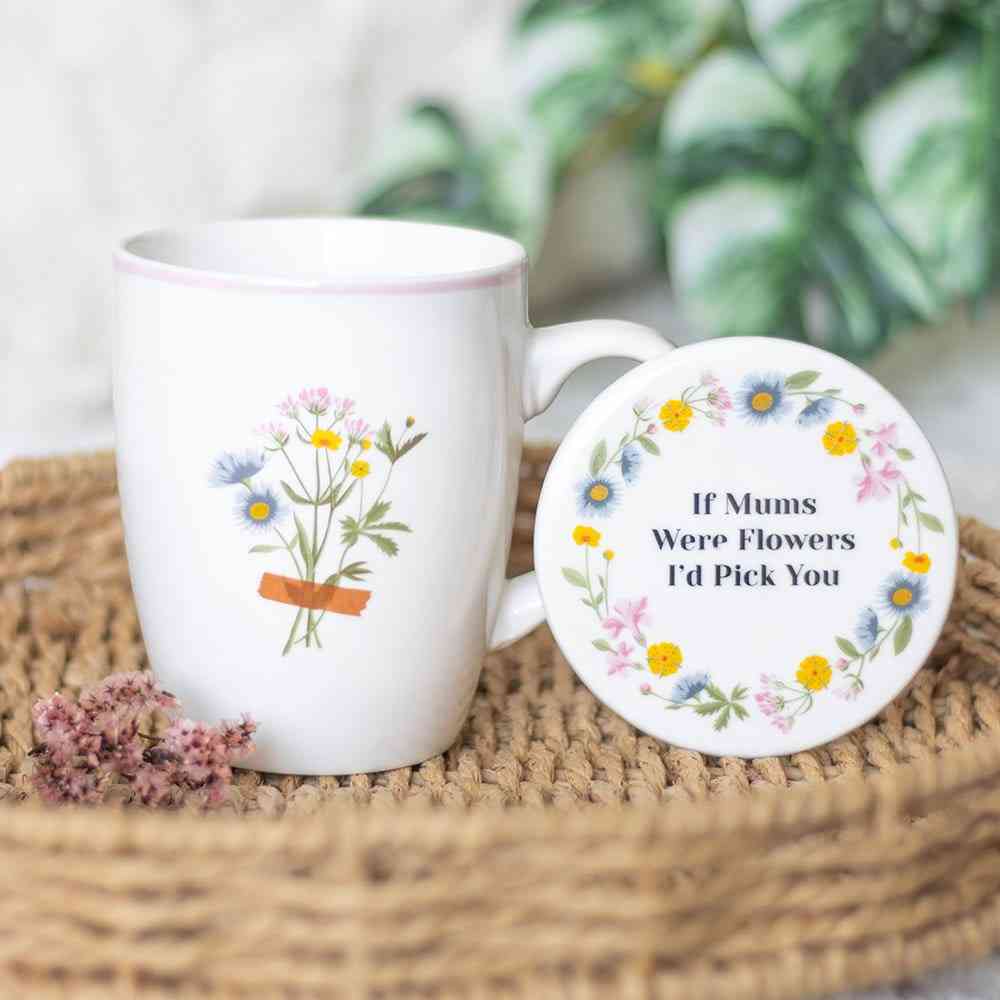 Something Different - If Mums Were Flowers Floral Mug and coaster set - Multicolours